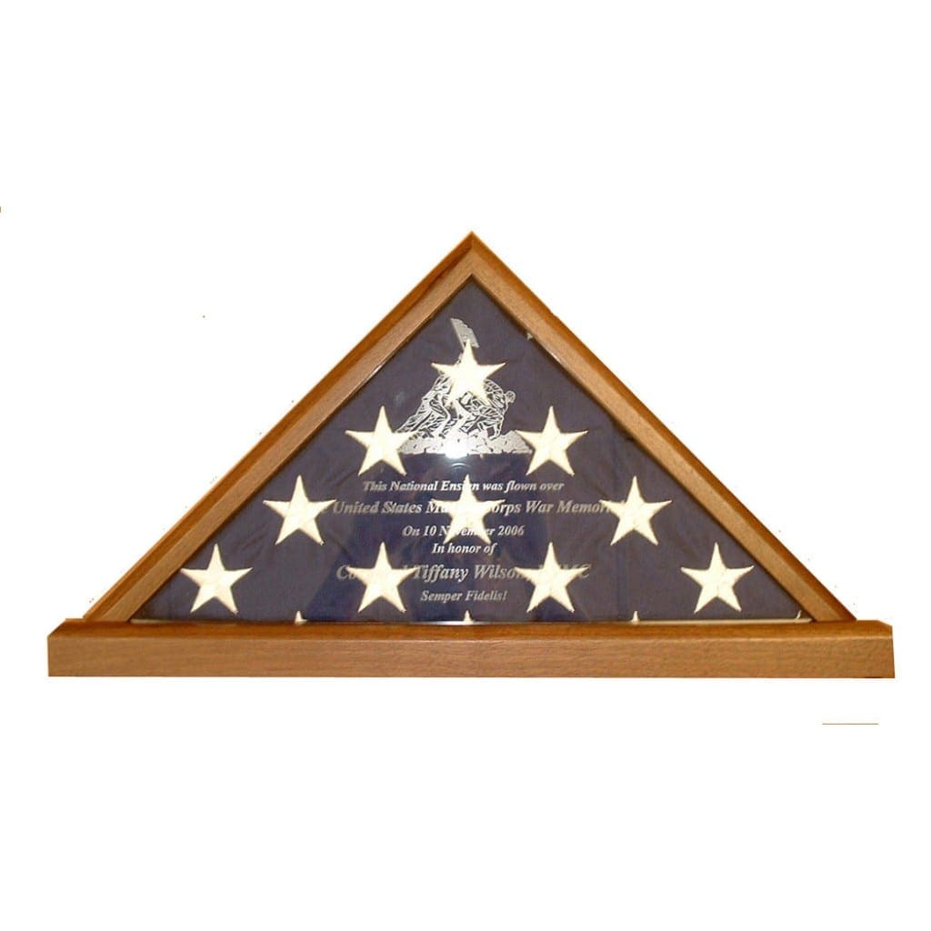 Large Flag Tri Shadow Box Frank’s Engraving Service